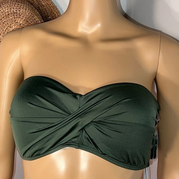 Kona Shore, NWT 32-34D/DD, Molded Bandeau Bikini Top, w/detachable strin… - Picture 1 of 8